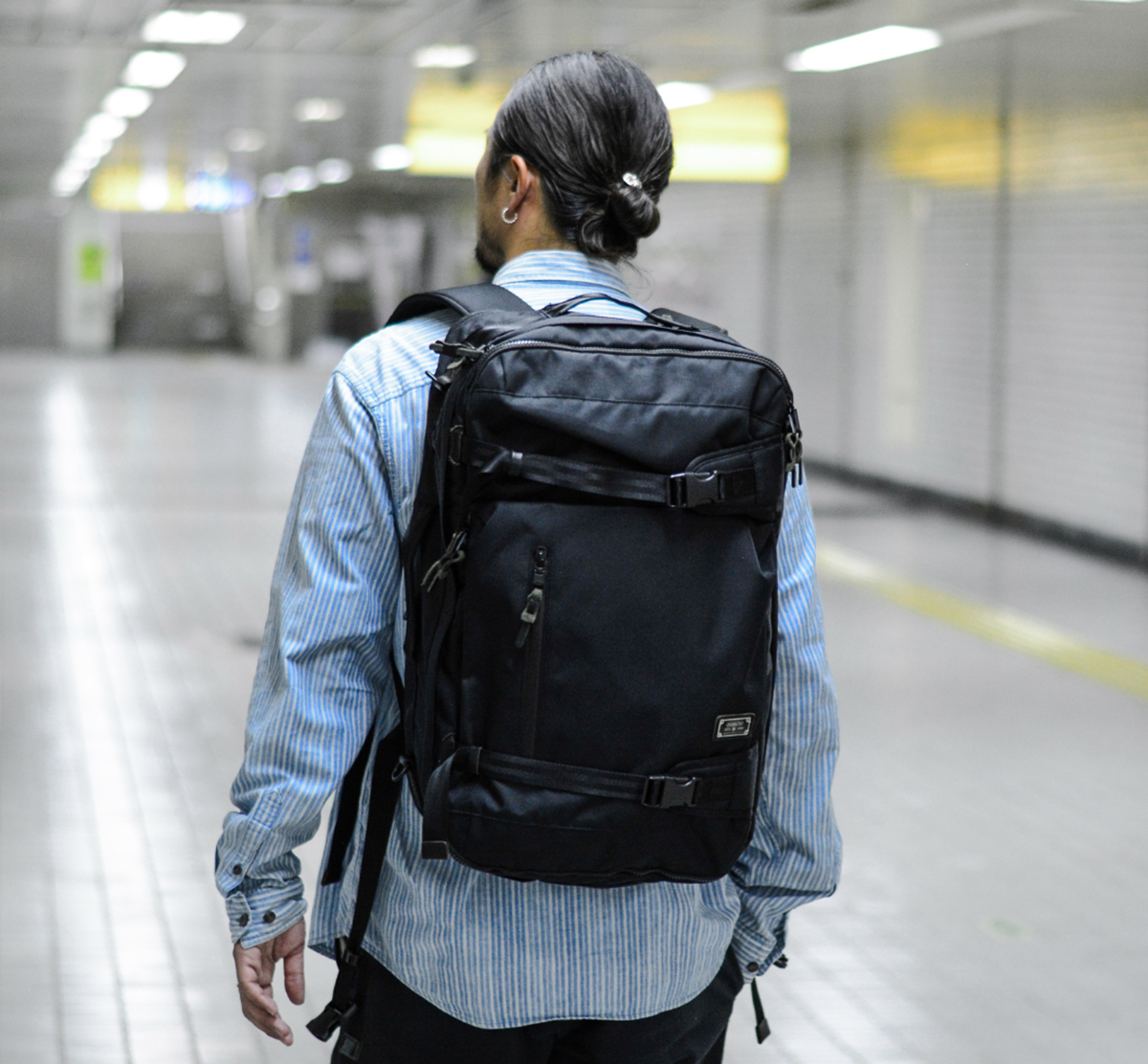 CORDURA DOBBY 305D 3WAY BACK PACK sizeL/BLACKコーデュラドビー305D 3WAY バックパック –  AS2OV