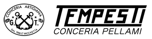 レザークラフト皮革材料 テンペスティ社のロゴ