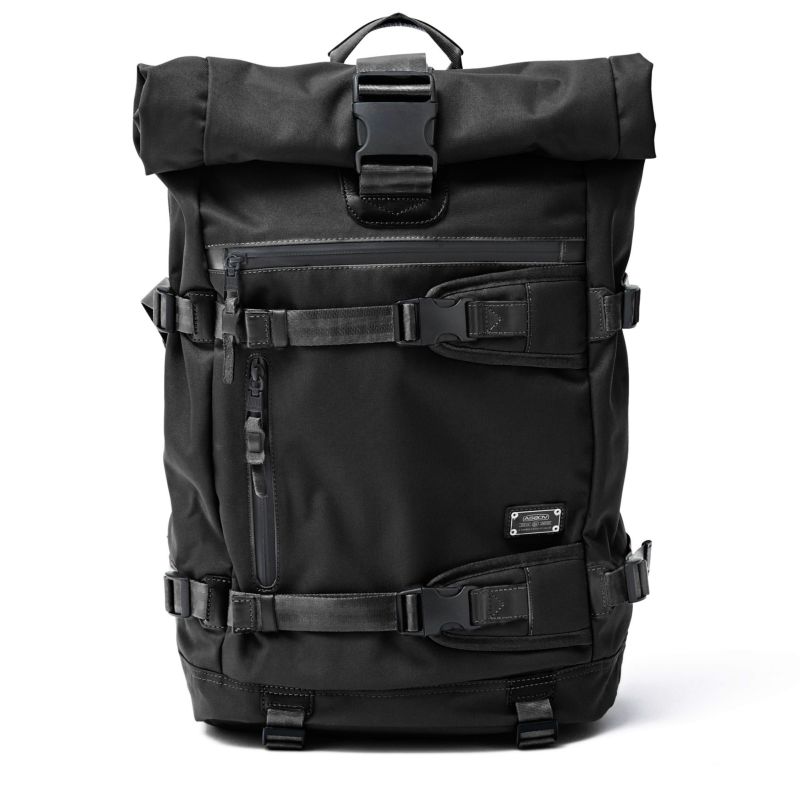 AS2OV (アッソブ) CORDURA DOBBY 305D ROLL BACK PACK BLACK / バック 