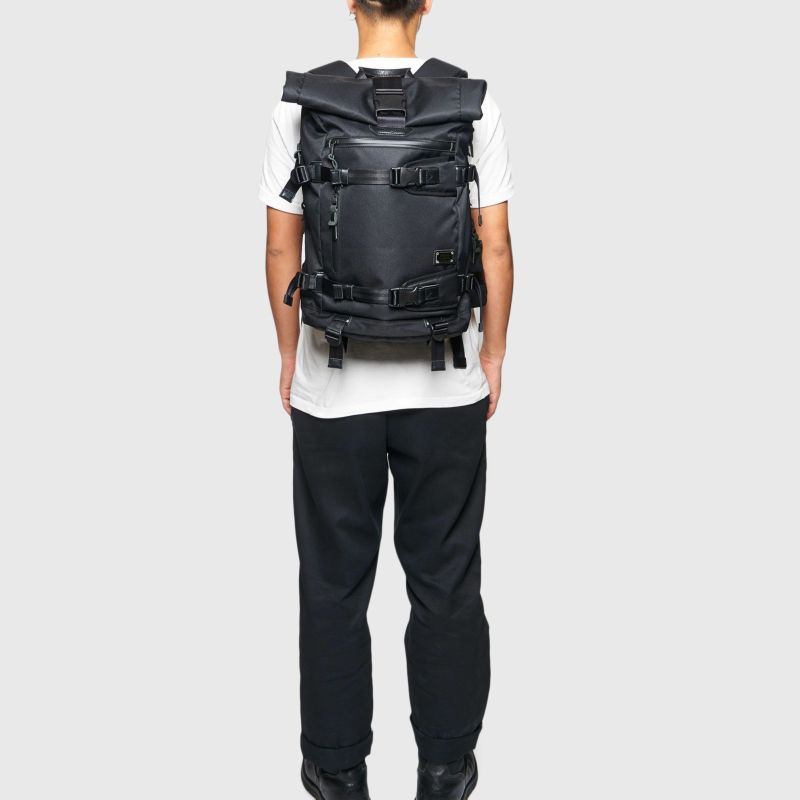 AS2OV (アッソブ) CORDURA DOBBY 305D ROLL BACK PACK BLACK / バック