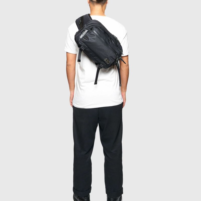 美品✨アッソブ CORDURA DOBBY 305D WAIST BAG CORDURA DOBBY 305D WAIST BAG sizeL/BLACKコーデュラドビー305D