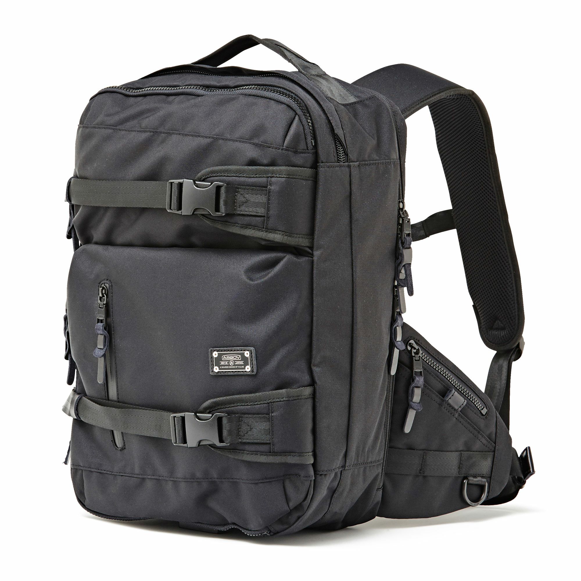 AS2OV (アッソブ) CORDURA DOBBY 305D 3WAY BACK PACK M BLACK ...