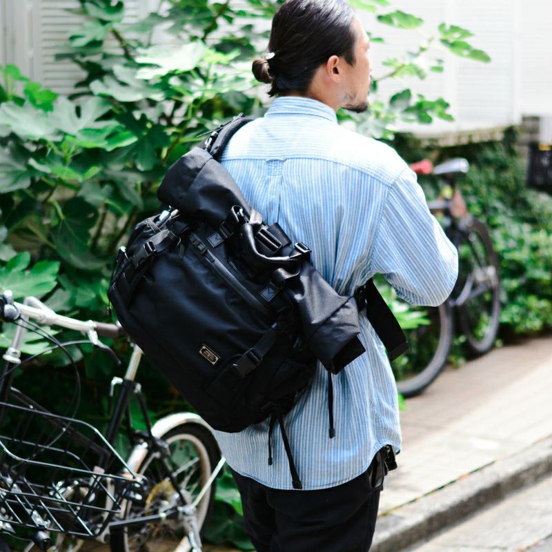 AS2OV (アッソブ) CORDURA DOBBY 305D 2WAY BAG BLACK / ショルダー 