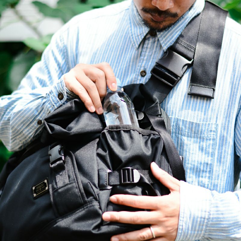 AS2OV (アッソブ) CORDURA DOBBY 305D 2WAY BAG BLACK / ショルダー