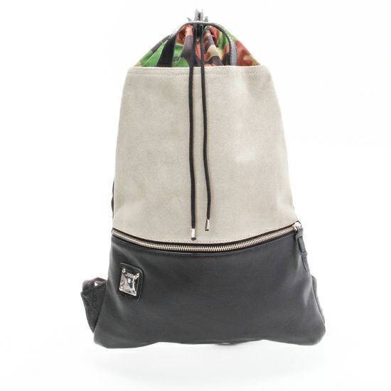 Whim Gazette レザーナップサック　ブラック 11V-71057. HORSE LEATHER DUAL ZIP SHORT DZ-1 VB-1 RUBBER