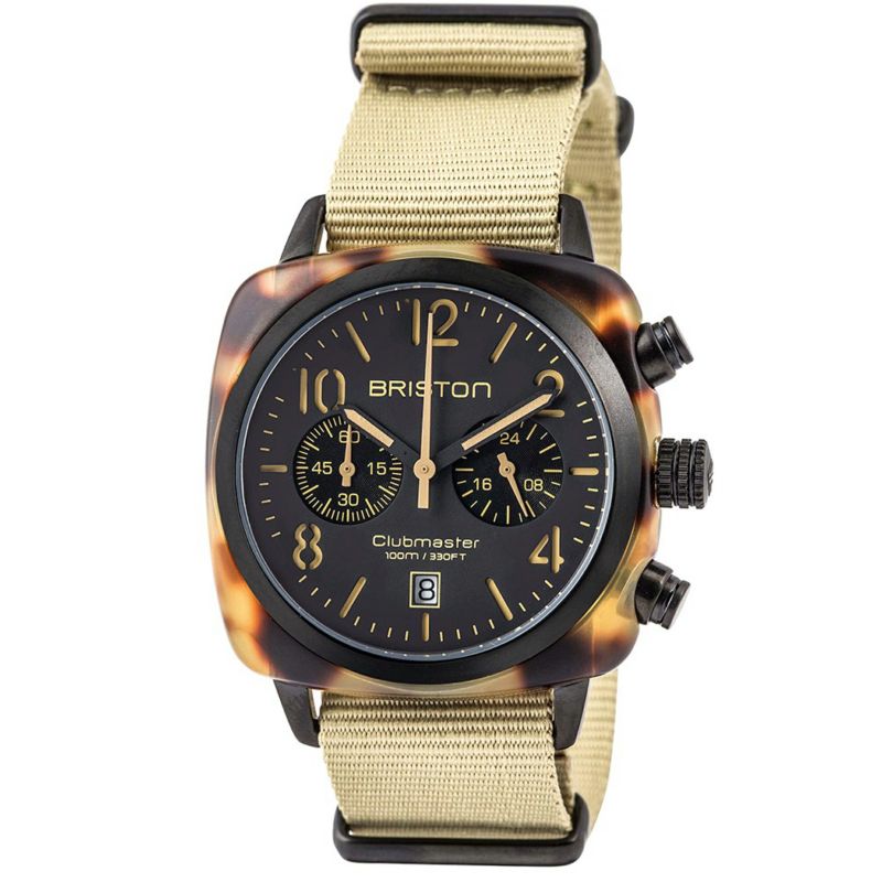 BRISTON ブリストン CLUBMASTER CLASSIC CHRONOGRAPH SAFARI WATCH