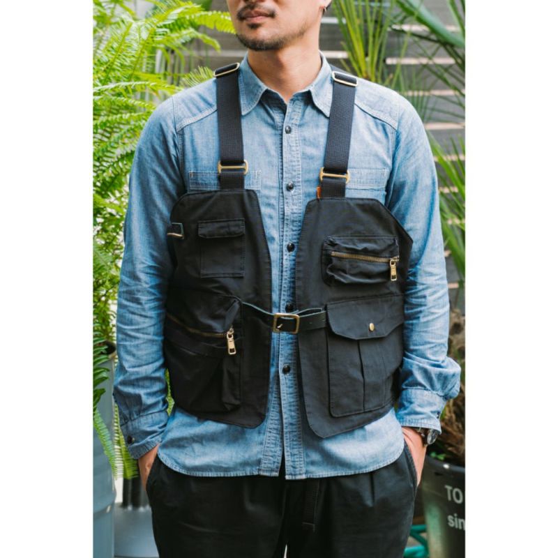 assovキャンプベスト AS2OV (アッソブ) SHRINK NYLON CAMP VEST 3 / キャンプ ベスト