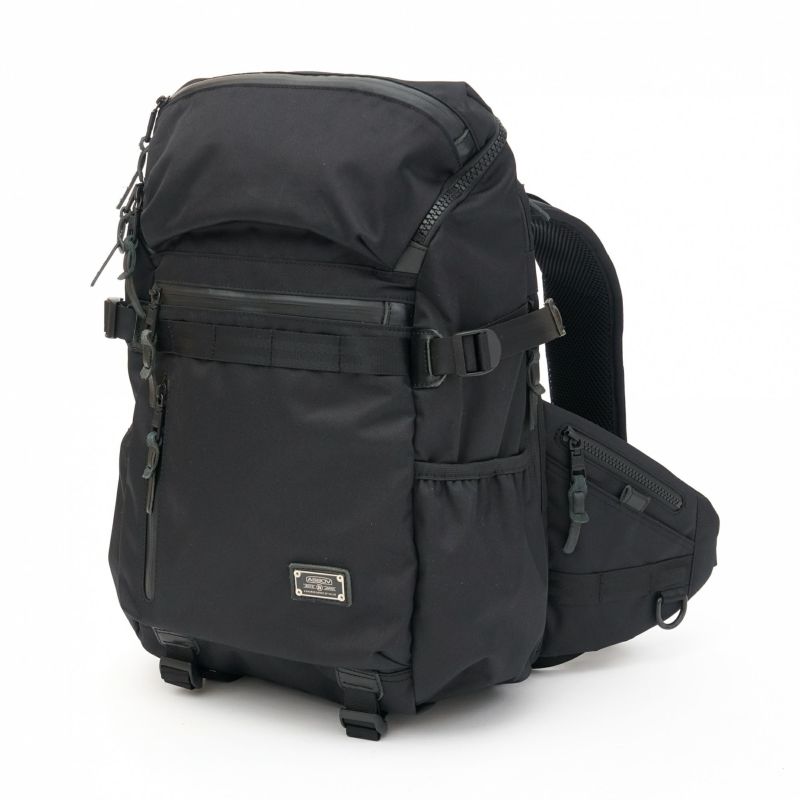 AS2OV (アッソブ) CORDURA DOBBY 305D ROUND ZIP BACK PACK BLACK S ...