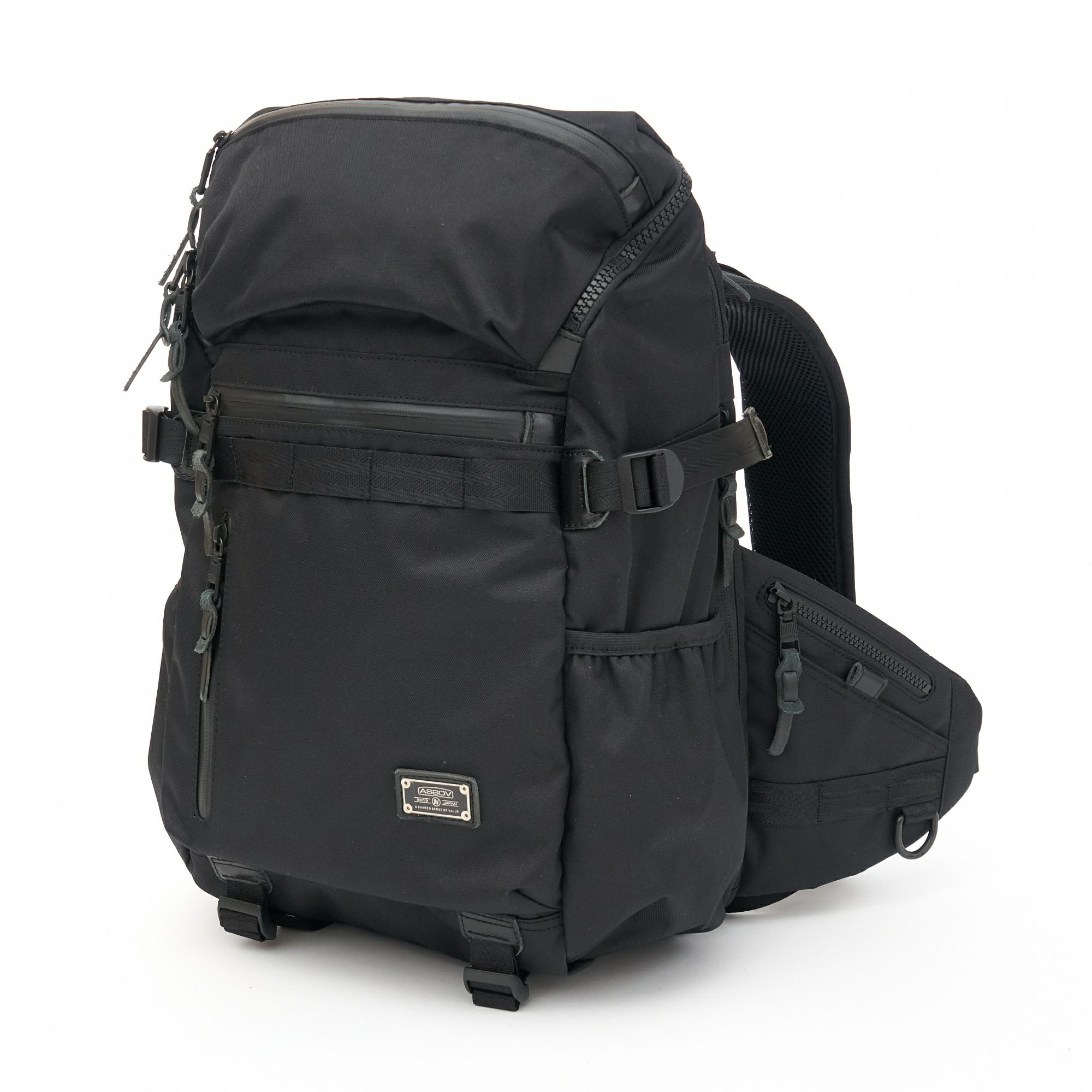 AS2OV (アッソブ) CORDURA DOBBY 305D ROUND ZIP BACK PACK BLACK Sサイズ / バックパック |  バッグ・ファッション| バッグ・アウトドア・キャンプ用品のUNBY ONLINE STORE
