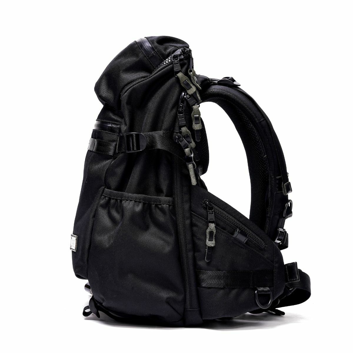 AS2OV (アッソブ) CORDURA DOBBY 305D ROUND ZIP BACK PACK BLACK S 