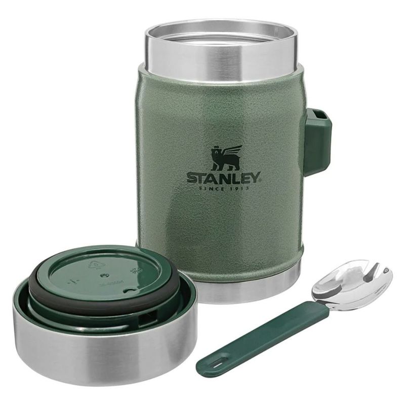 STANLEY スタンレー クラシック真空フードジャー 0.41L キャンプ キャンプ用品 アウトドア ピクニック お弁当 お弁当箱 器 ランチ 昼食  蓋 スポーク スプーン ご飯 スープ 断熱 あたたかい 保温 保冷 コンパクト 持ち運び 携帯 緑 黒 Green Matte Black DS-10- 09382-077 |