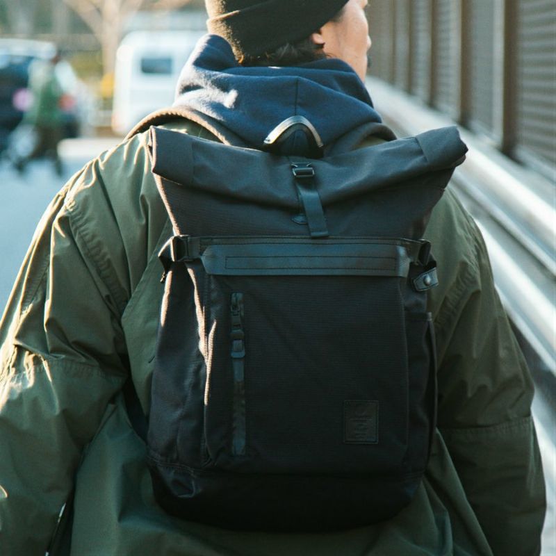 AS2OV (アッソブ) UNBY STORE別注 FINETEX ROLL BACKPACK-BK | バッグ 