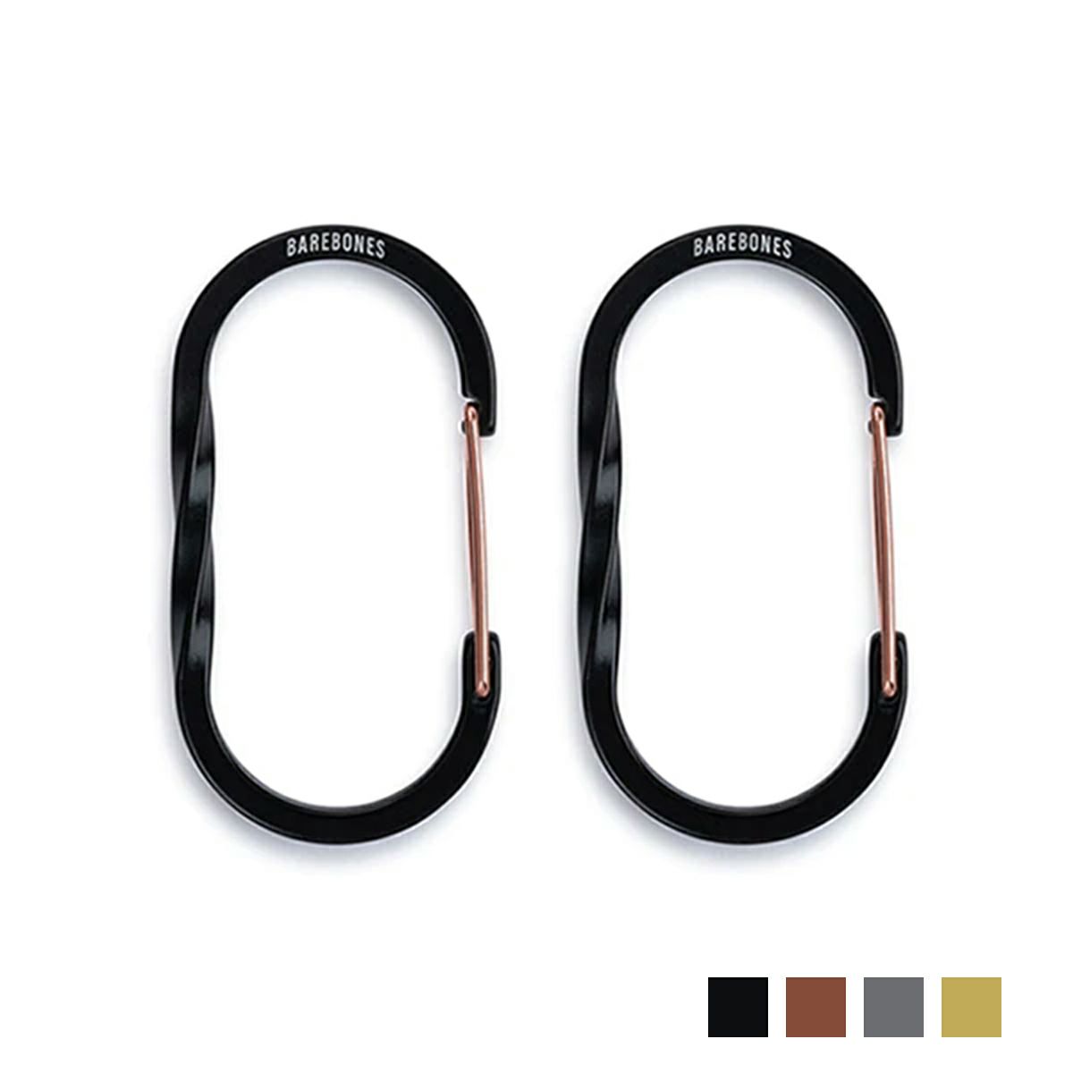 backnumber ロゴ別注カラビナ 2種セット silver & blackback