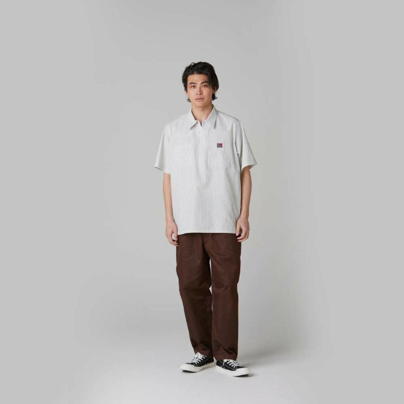 BLUCO ブルコ PULLOVER STRIPE WORK SHIRT S/Sプルオーバー